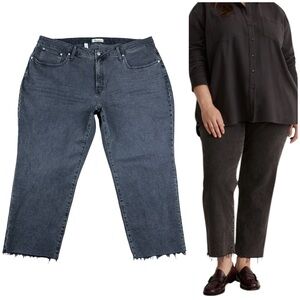 Madewell The Curvy Plus Perfect Vintage Straight Jean Sz 26W Black Wash NWT